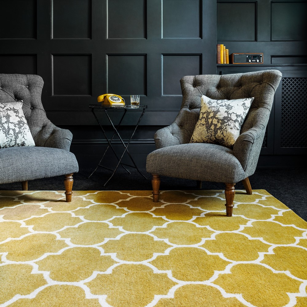 Albany Ogee Rugs in Ochre